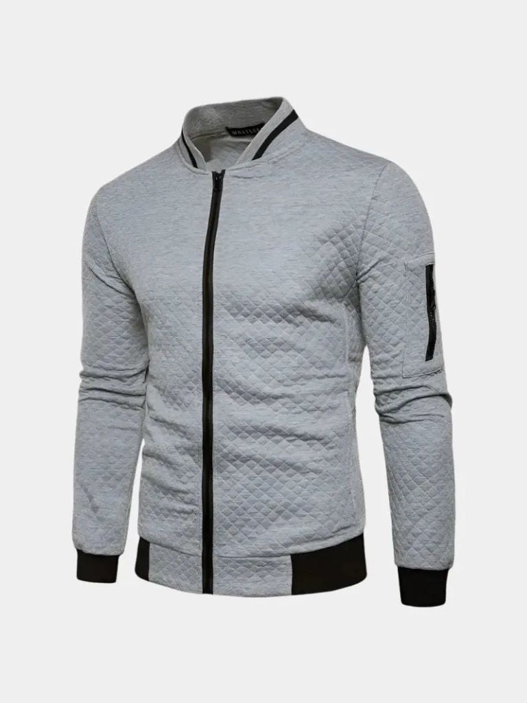 Textured Casual Bomber Jacket - North & Row