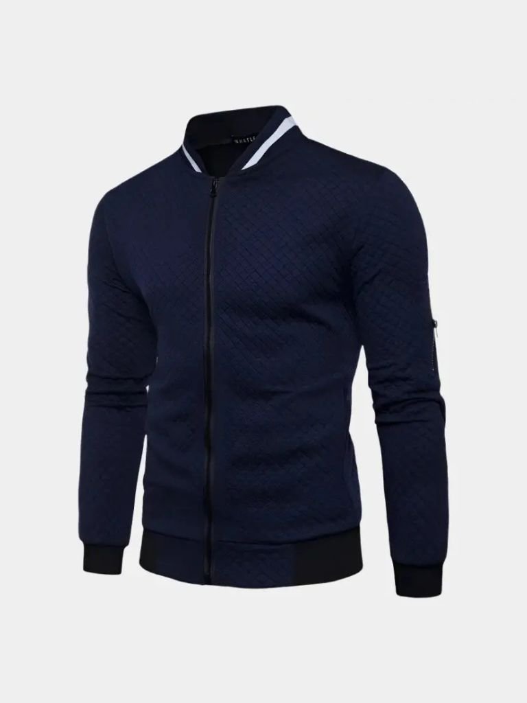 Textured Casual Bomber Jacket - North & Row