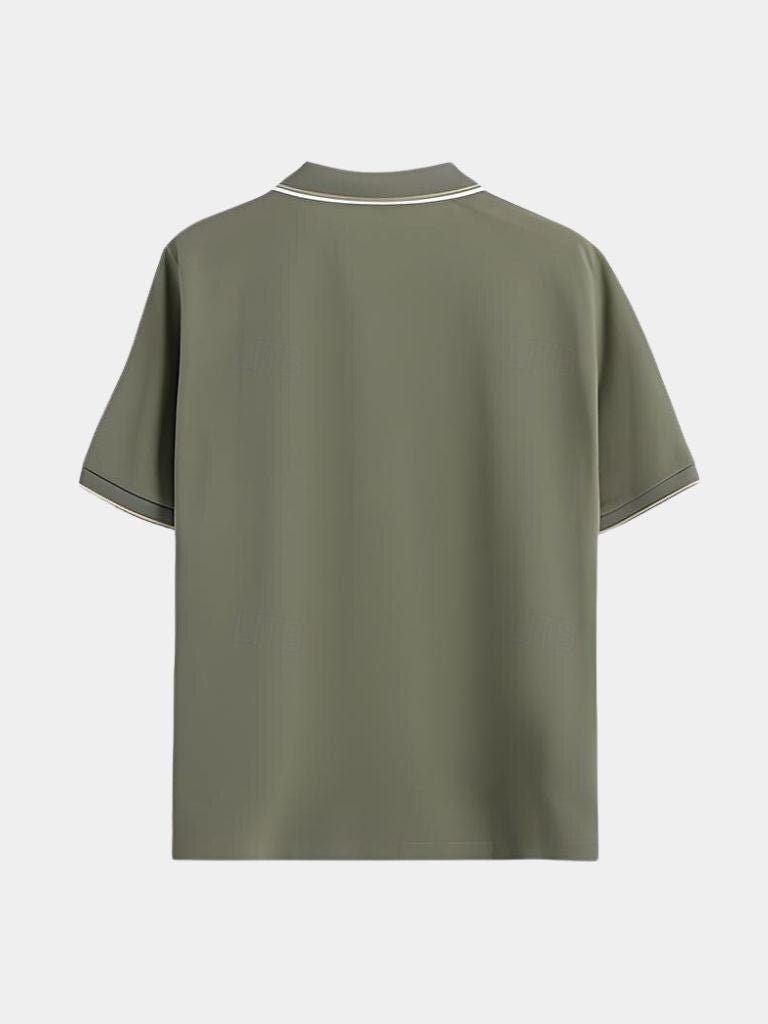 Timeless Black V-Neck Polo - North & Row