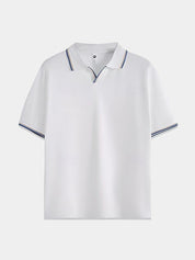 Timeless Black V-Neck Polo - North & Row