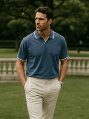 Timeless Black V-Neck Polo - North & Row