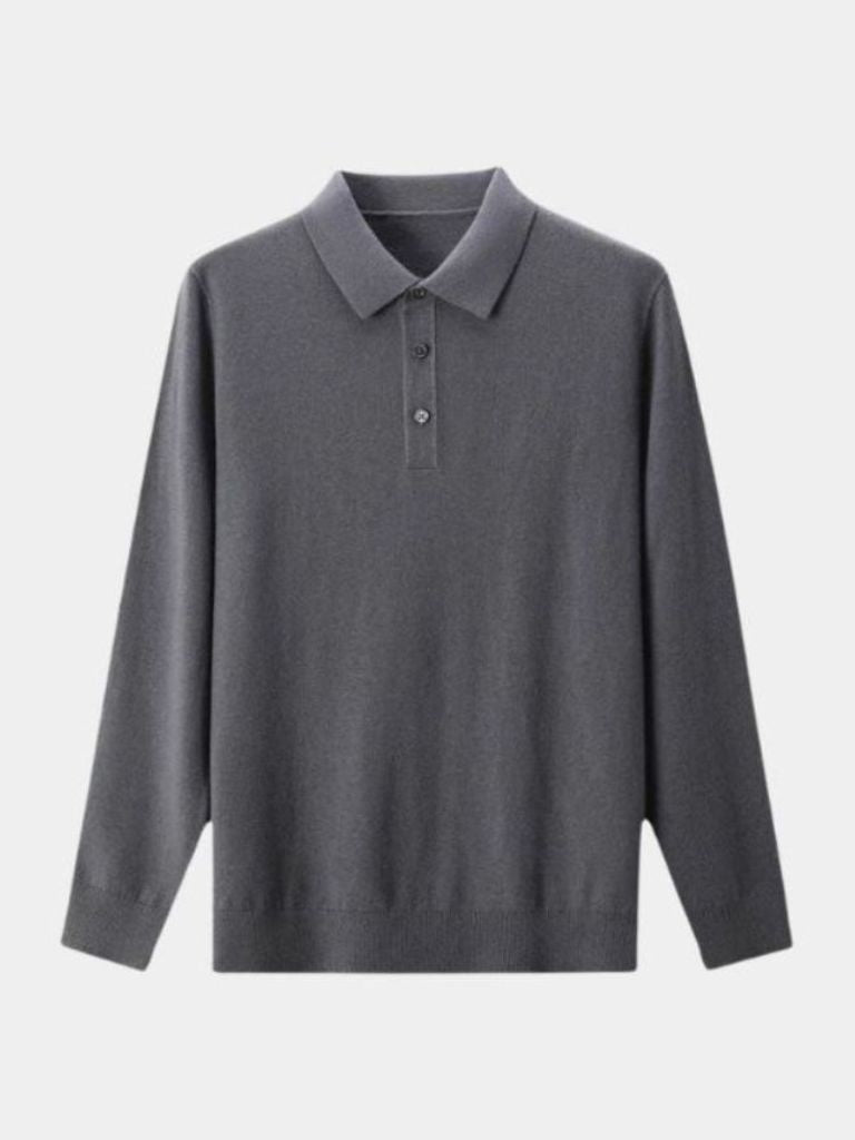 Wool Knit Button Up Polo Pullover - North & Row