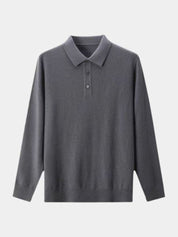Wool Knit Button Up Polo Pullover - North & Row