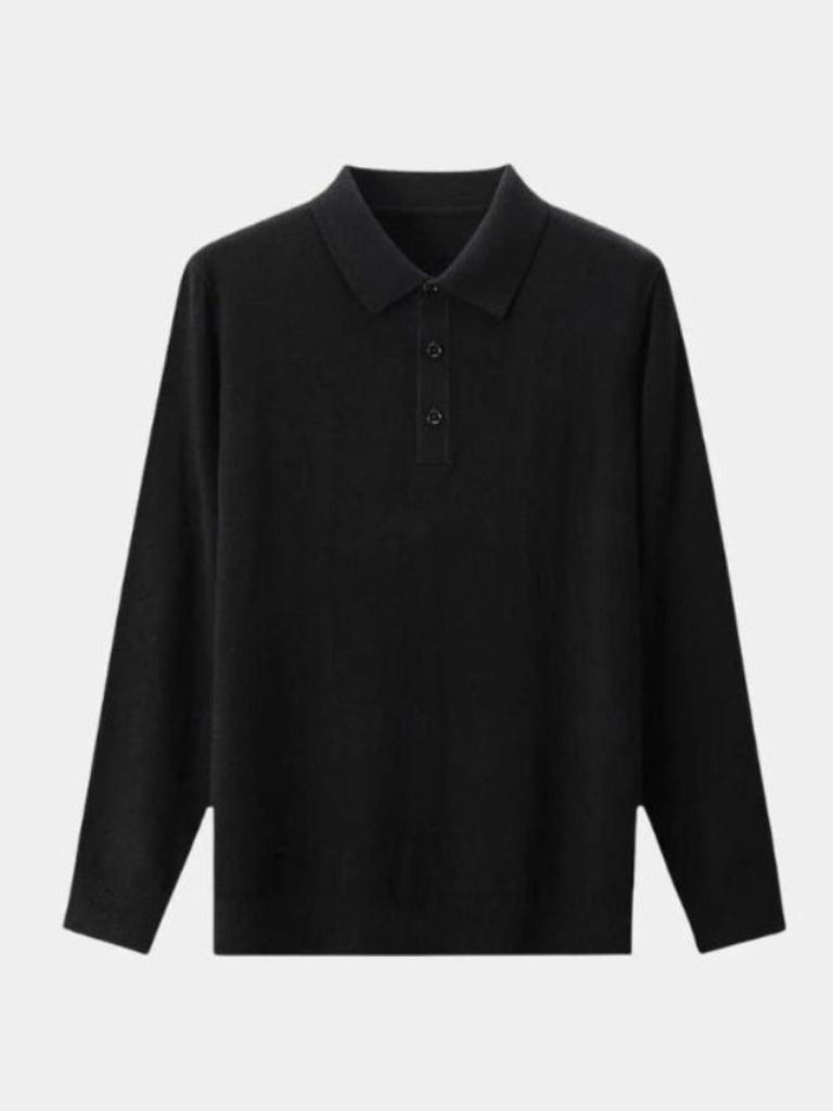 Wool Knit Button Up Polo Pullover - North & Row