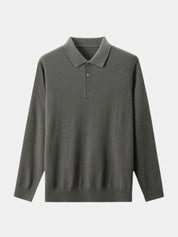 Wool Knit Button Up Polo Pullover - North & Row