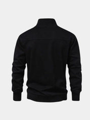 Zip Black Lapel Sports Sweatshirt - North & Row