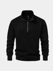 Zip Black Lapel Sports Sweatshirt - North & Row